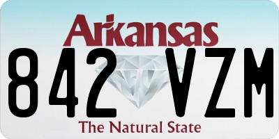 AR license plate 842VZM
