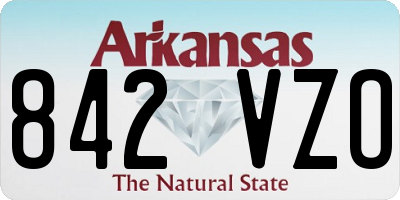 AR license plate 842VZO