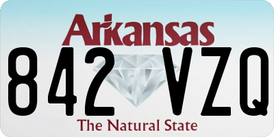 AR license plate 842VZQ