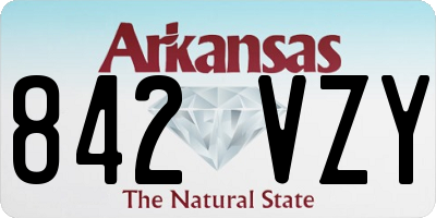AR license plate 842VZY