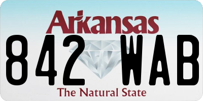 AR license plate 842WAB