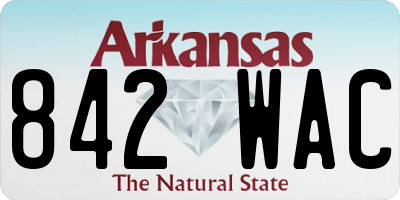 AR license plate 842WAC
