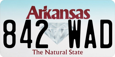 AR license plate 842WAD