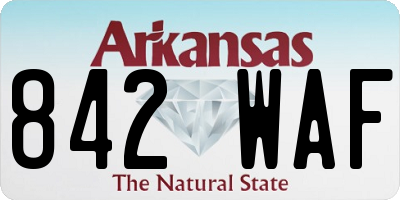 AR license plate 842WAF