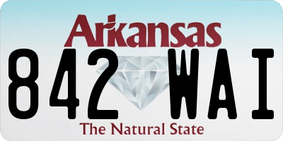 AR license plate 842WAI