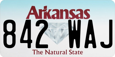 AR license plate 842WAJ