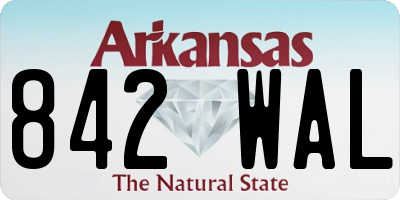 AR license plate 842WAL