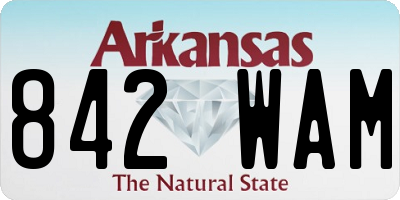 AR license plate 842WAM