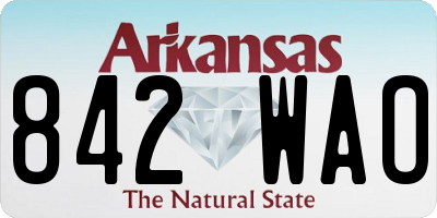 AR license plate 842WAO