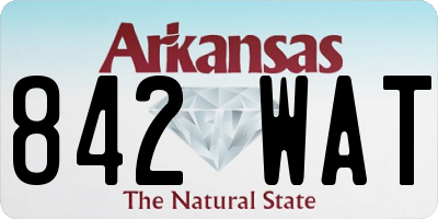 AR license plate 842WAT