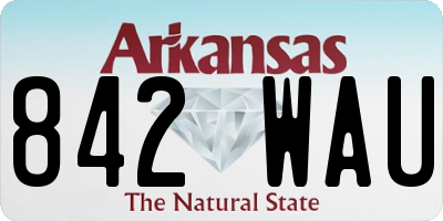 AR license plate 842WAU