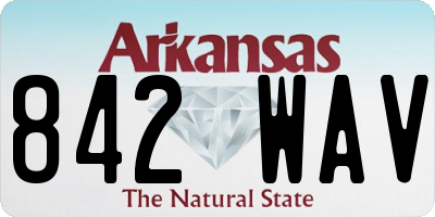 AR license plate 842WAV