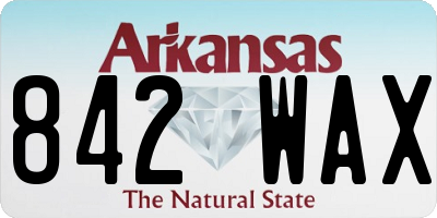 AR license plate 842WAX
