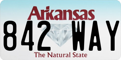 AR license plate 842WAY