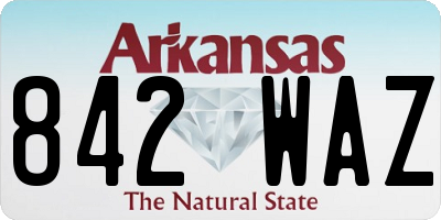 AR license plate 842WAZ