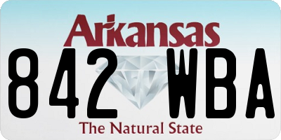 AR license plate 842WBA