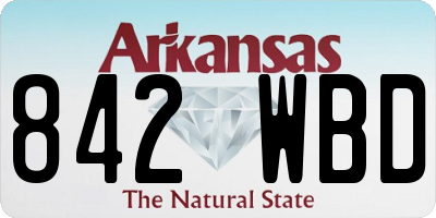 AR license plate 842WBD