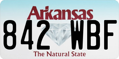 AR license plate 842WBF