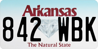 AR license plate 842WBK