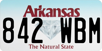 AR license plate 842WBM