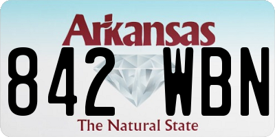 AR license plate 842WBN