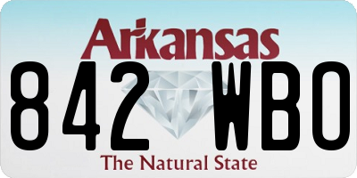 AR license plate 842WBO