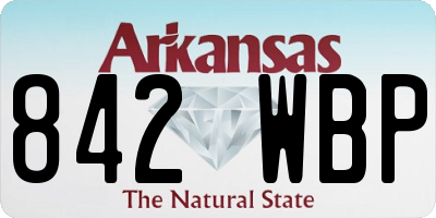 AR license plate 842WBP