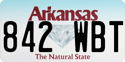 AR license plate 842WBT