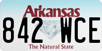 AR license plate 842WCE