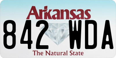 AR license plate 842WDA