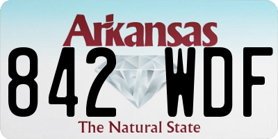 AR license plate 842WDF