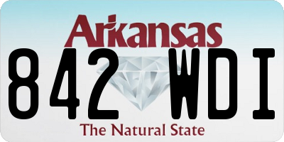 AR license plate 842WDI