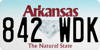 AR license plate 842WDK