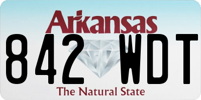 AR license plate 842WDT