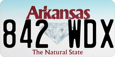 AR license plate 842WDX