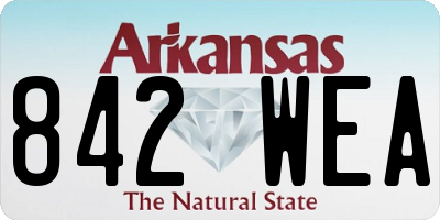 AR license plate 842WEA