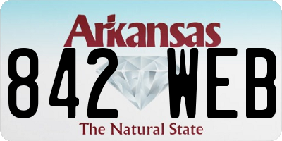 AR license plate 842WEB
