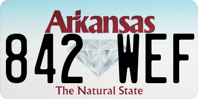 AR license plate 842WEF