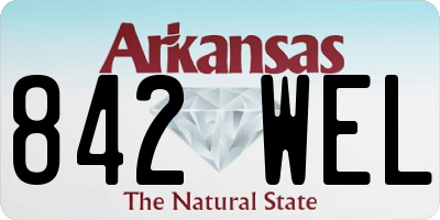 AR license plate 842WEL