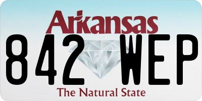 AR license plate 842WEP