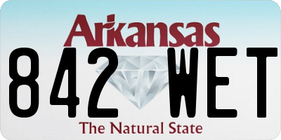 AR license plate 842WET