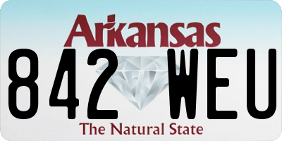 AR license plate 842WEU