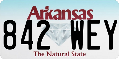 AR license plate 842WEY