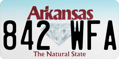 AR license plate 842WFA
