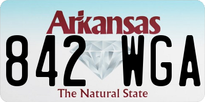 AR license plate 842WGA