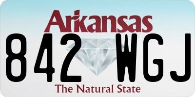 AR license plate 842WGJ