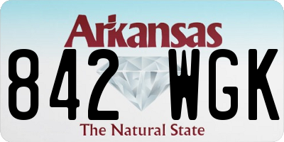AR license plate 842WGK
