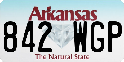 AR license plate 842WGP