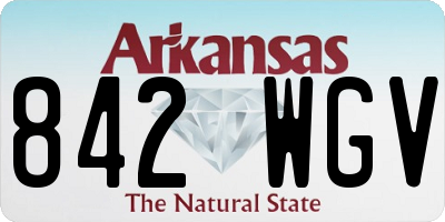 AR license plate 842WGV