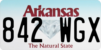 AR license plate 842WGX